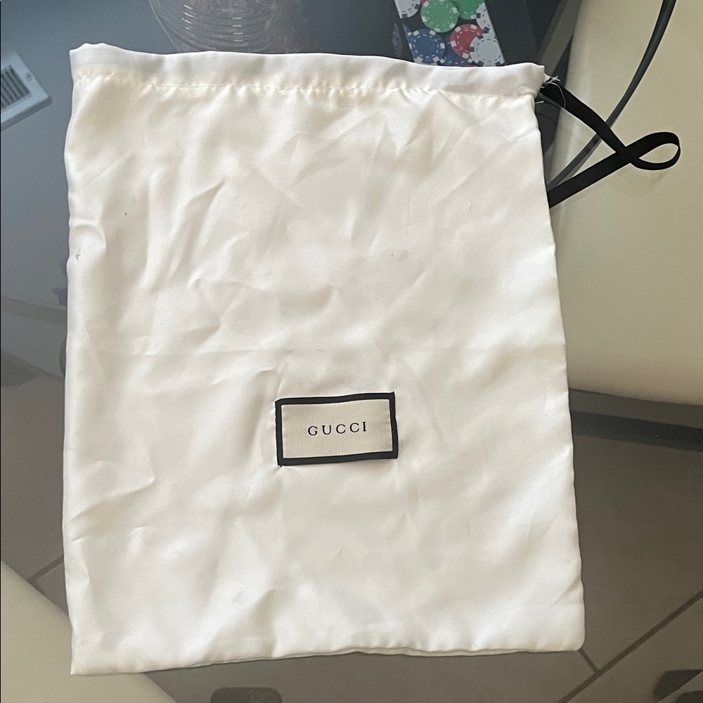 Gucci off White Satin Dust Bag